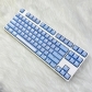 Jelly Blue 104+32 Keys OEM Profile PC Doubleshot Top Legends Keycaps Set for MX Keyboard